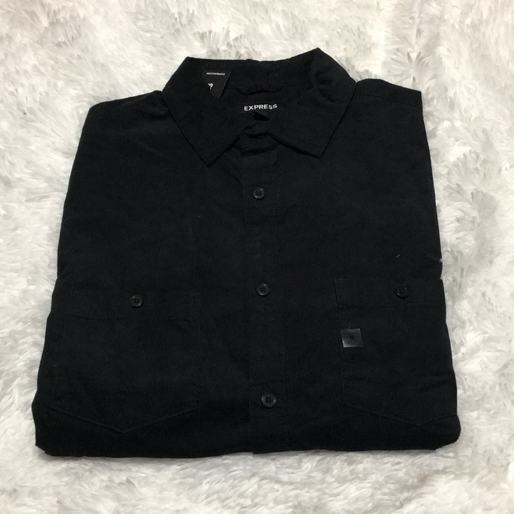 Express men’s long sleeve corduroy shirt